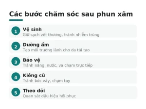 Các bước chăm sóc sau phun xăm