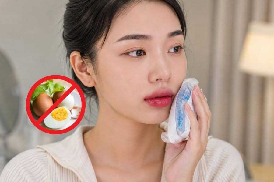 Sau phun môi nên kiêng ăn trứng từ 7-10 ngày