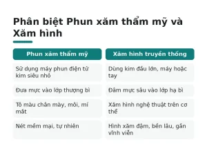 Phân biệt Phun xăm thẩm mỹ và Xăm hình
