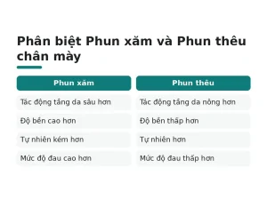 Phân biệt Phun xăm và Phun thêu chân mày